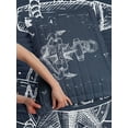 thumbnail image 3 of Marine Reversible Bedspread Set, Nautical Knot Compass Anchor Pattern Sea World Ocean Life Grunge Illustration, Pillow Shams & Comforter Microfiber Bedding Set, 3 Sizes, Dark Blue White, by Ambesonne, 3 of 4