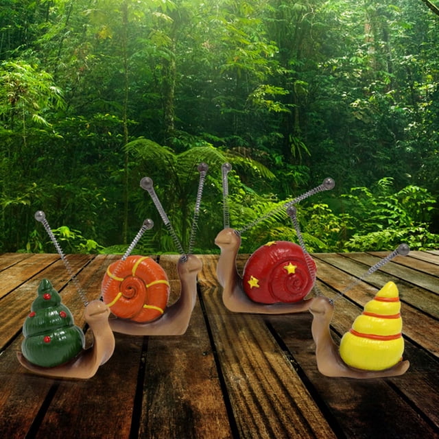onlyliua ¡ Ofertas de Liquidación de Hoy Prime! Nuevo Juego de Cuatro Caracoles de Resina para Manualidades, Adorno Musgo para Jardín, Adorno Decorativo para Bonsái