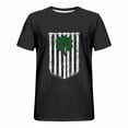 thumbnail image 3 of Njoeus Mens T Shirts American Flag Graphic Tee Men's T-Shirt, Classic Patriotic Short Sleeve Shirt for Men, St Patricks Day Shirts Mens Big & Tall Shirts 3X 4X 5X Black Clearance, 3 of 3