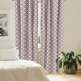 thumbnail image 2 of Ambesonne Abstract Window Curtains, Retro Mosaic Art, Each 28" W x 63" L, Blue Violet Pale Camel, 2 of 4