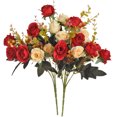 thumbnail image 1 of Flores artificiales, 2 paquetes de rosas artificiales. 24 flores de, 1 of 6