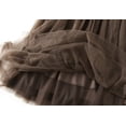 thumbnail image 4 of JMSUN Women’s Tulle Skirts Tulle Skirts for Women High Waist Layered Floral Print Brown Skirt Mesh A-Line Midi Skirt, 4 of 5