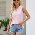 thumbnail image 5 of Timegard Eyelet Tank Tops for Women Lace V Neck Sleeveless Tops Dressy Casual Loose Tops Summer Travel, 5 of 7