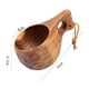 thumbnail image 2 of Taza de madera de estilo nórdico para té, café, leche o vino. Hecha a mano y decorativa. Patrón Marrón Oscuro, 2 of 9