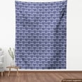thumbnail image 4 of Ambesonne Floral Fabric by the Yard Upholstery, Repeating Lily Flowers Plot, 10 Yards, Dark Indigo and Ceil Blue, 4 of 5