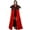 Red Feather, variant on VZQI Unisex Solid Color Velvet Adult Cape with Real Natural Gothic Feather Cloak
