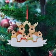 thumbnail image 6 of Personalized Reindeer Family Of 2, 3, 4, 5, 6 & 7 Christmas Tree Ornament 2021 - Cute Deer Holiday Winter Gift Year Durable 2021 Family Ornament, 6 of 8