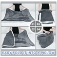 thumbnail image 4 of Catalonia Wearable Fleece Throws Blanket with Sleeves and Pocket for Women Men,Could Wrap Full Body Blanket Robe for Lounge Couch 70" x 52"，Machine Washable, Gray, 4 of 6