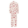 thumbnail image 6 of WOYY Family Pajamas Matching Sets Silk Snowflake Print Long Sleeve Tops Pants Nightwear Pj's Set, 6 of 8