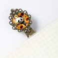 thumbnail image 5 of Panda sunflowers Vintage Copper-Colored Lace Bookmarks: Stainless Steel Book Accessories for Readers and Book Lovers - Set of 2, 5 of 5