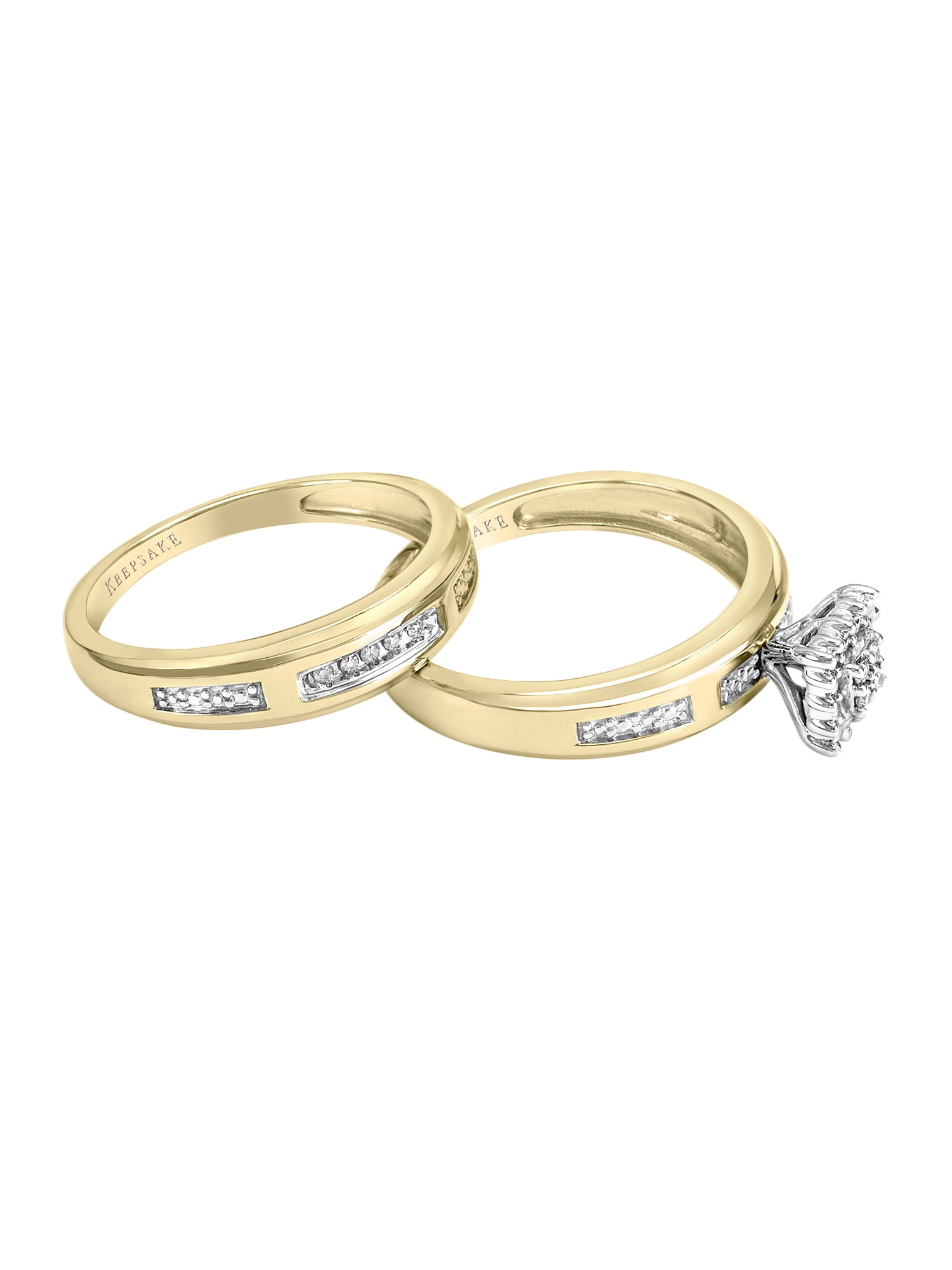 Diamond-Accent 10k Yellow & White Gold "Togetherness" Women's Bridal Set by Keepsake