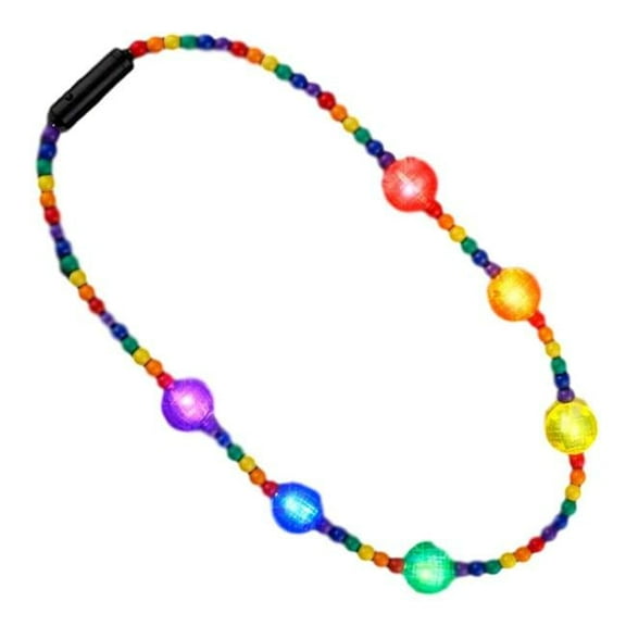 Blinkee FRDPBFPNL Flashing Rainbow Disco Prism Balls Fancy Party Necklace
