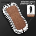 thumbnail image 5 of For Geely B 4 buttons New Emgrand GS X6 SUV EC7 Car  Accessories Zinc alloy+leather Car Key Case Cover Holder Protective Shell, 5 of 13