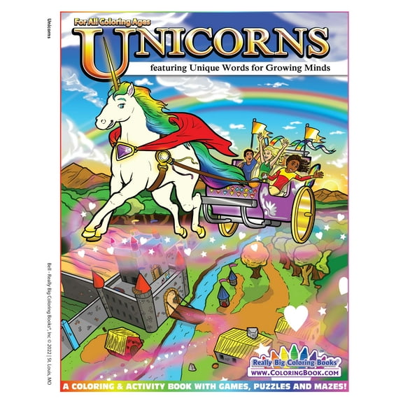 Unicorns Coloring and Activity Book 8.5"x11"