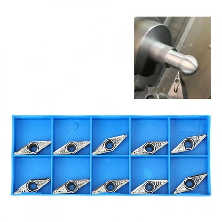

Brrnoo 10Pcs Carbide Blade VCGT160408-AK H01 VCGT332-AK Inserts for Lathe Turning Boring Tool Insert Cutting Blade Hardware Supplies