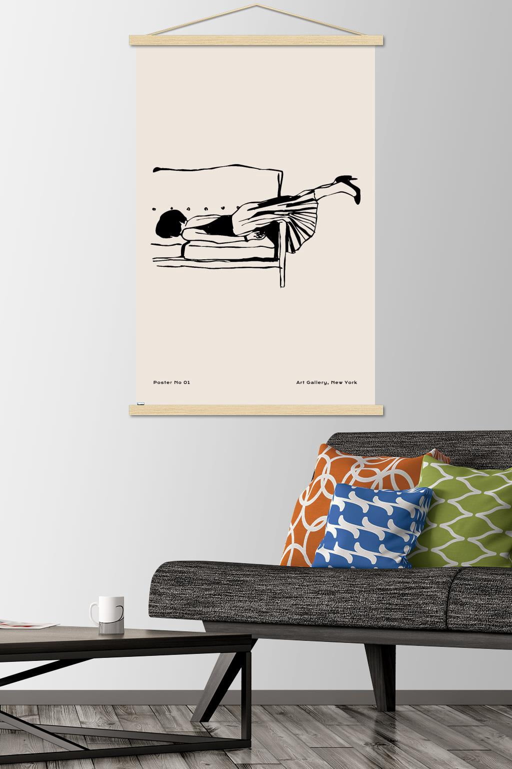 Rough Day No 01 Wall Poster with Magnetic Frame, 22.375" x 34"