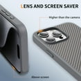thumbnail image 5 of Allytechgroup Slim Carbon Fiber Texture Phone Case for Apple iPhone 14 Pro, Shockproof Soft TPU Bumper, Raised Edge Camera and Screen Protection, Lightweight Anti-Slip Cover, Gray, 5 of 7