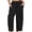 A1-Black, variant on Women's Plus Size Wide Leg Balloon Pants, Loose Fit Baggy Trousers with Pockets, Light Khaki 3X Breathable Elastic Drawstring Waist Lantern Pants for Summer Beach Travel Vacation
