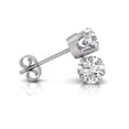 thumbnail image 4 of TimeLe$$ Classics 1/2 Carat TW Natural Diamond Solitaire Stud Earrings in White Gold, 4 of 6