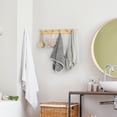 thumbnail image 4 of Wall Mounted Wood Coat and Hat Rack, 6 Hooks, Light Brown, 4 of 6