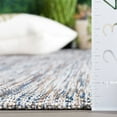 thumbnail image 4 of SAFAVIEH Courtyard Blazhe Chevron Indoor/Outdoor Area Rug, Ivory Blue/Beige, 6'7" x 6'7" Square, 4 of 10