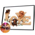 thumbnail image 2 of Pintura de diamante 5D DIY Taladro redondo completo AMOR Perro Kit Decoración del hogar Arte Artesanía Hugtrwg Para estrenar, 2 of 9