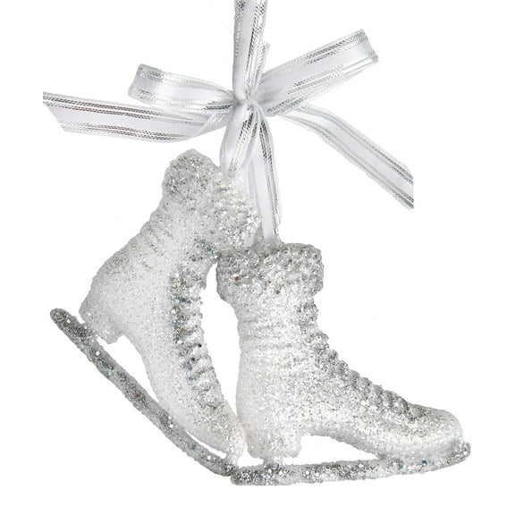 Kurt Adler 8-Inch Ice Skates with Glitter Christmas Ornament