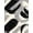 Black Gray Ivory, Pattern 1, variant on ODIKA Large Lines Faded Gradient Weathered Motif Retro Grey Dining for Bedroom, Nursery, RV, Pet Friendly & Kids Safe Bedside