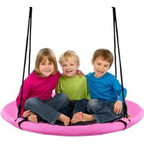 WYDK Tree Swing, 40 Inch Saucer Swing for Kids Outdoor, 700 lbs Weight Capacity Round Swing w/ 900D Waterproof Oxford Cloth, Adjustable Rope, Flying Swing for Backyard, Indoor & Outdoor Playground