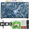 LG 75UP7070PUD 75 Inch LED 4K UHD Smart webOS TV (2021 Model) Bundle with TaskRabbit Installation Services + Deco Gear Wall Mount + HDMI Cables + Surge Adapter