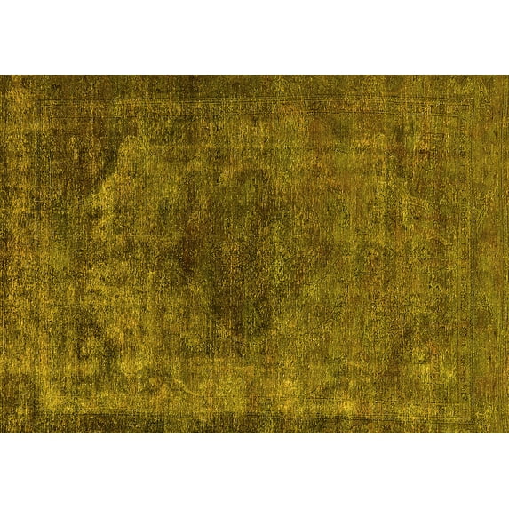Ahgly Company Indoor Rectangle Oriental Yellow Industrial Area Rugs, 3' x 5'