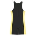 thumbnail image 6 of Doomiva Mens One Piece Wetsuit Sleeveless Front Zip Swimwear Surfing Bathing Suit Black&Yellow S, 6 of 7