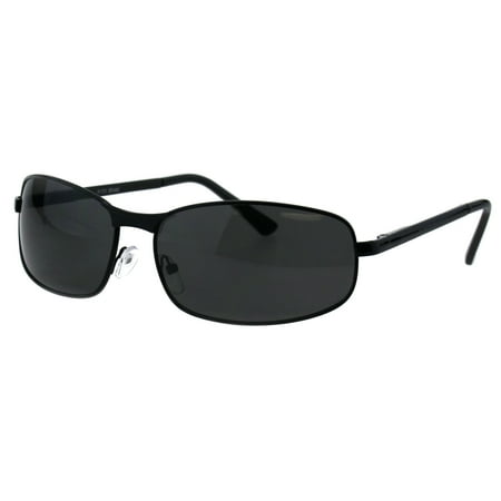 Mens Oval Narrow Rectangular Metal Rim Designer Racer Sunglasses All