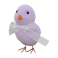 thumbnail image 7 of Easter Flocked Artificial Chick Figurines - Cute Fuzzy Easter Chicken Ornaments for Home & Party Decor, Flocked Chick Accents, Warm Spring Easter Holiday Gift & Tabletop Decoration, 7*6in, Purple, 7 of 7