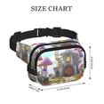 thumbnail image 4 of Kdxio Dreamy Mushroom House Crossbody Double Layer Waist Bag Belt Bag for Unisex Fanny Pack Fashion Waist Packs for Hiking Running Shopping Traveling, 4 of 9