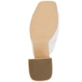 thumbnail image 4 of KENNETH COLE NEW YORK Womens White 1" Platform Ruched Padded Anika Open Toe Sculpted Heel Slip On Heeled Mules Shoes 5, 4 of 4