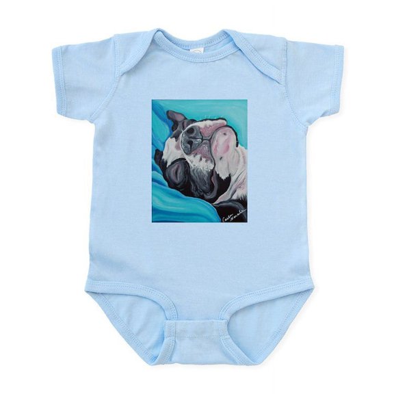 CafePress - Sleepy Boston Terrier Body Suit - Baby Light Bodysuit, Size Newborn - 24 Months