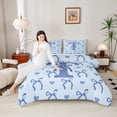 thumbnail image 4 of Castle Fairy Boys Girls Personalized Initial Letter T 2Pcs Bedding Comforter Set,Love Heart Print Twin Comforter Sets,Cartoon Bowknot Breathable Bedding Set,Microfiber Bedroom Decor, 4 of 8