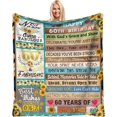 thumbnail image 1 of LHSHID 60th Birthday Gifts for Women 60 Year Old Blanket Gifts Ideas Funny Womens 60th Birthday Decorations Gifts Happy 60th Birthday Gift for MomSister Wife 60"x80", 1 of 7