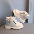 thumbnail image 4 of Herrnalise Toddler Shoes Girls British Style Fashion Lacein Hasp Non Slip Thicken Keep Warm Comfortable Boots Savings, 4 of 9