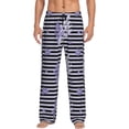 thumbnail image 5 of Mens Pajama Pants, Stripes and Sprigs of Lavender Soft Sleep & Lounge Pants for Men, Cuteness Casual PJ Bottoms Pants with Pockets, 5 of 7