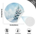 thumbnail image 2 of Ryvnso Snown on Christmas Tree Round Plate Mats Dining Table Placemat Set of 4 for Holiday Decoration, 2 of 7