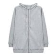 thumbnail image 3 of Gibobby Sudadera de mujer, Casual Sudadera con Capucha para Mujer(Gris,XG), 3 of 4