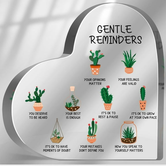 School Counselor Therapist Gifts Mental Health Office Must Haves Gentle Reminders Acrylic Sign Positivity Decorations For Home Counseling Office School 4X4 In