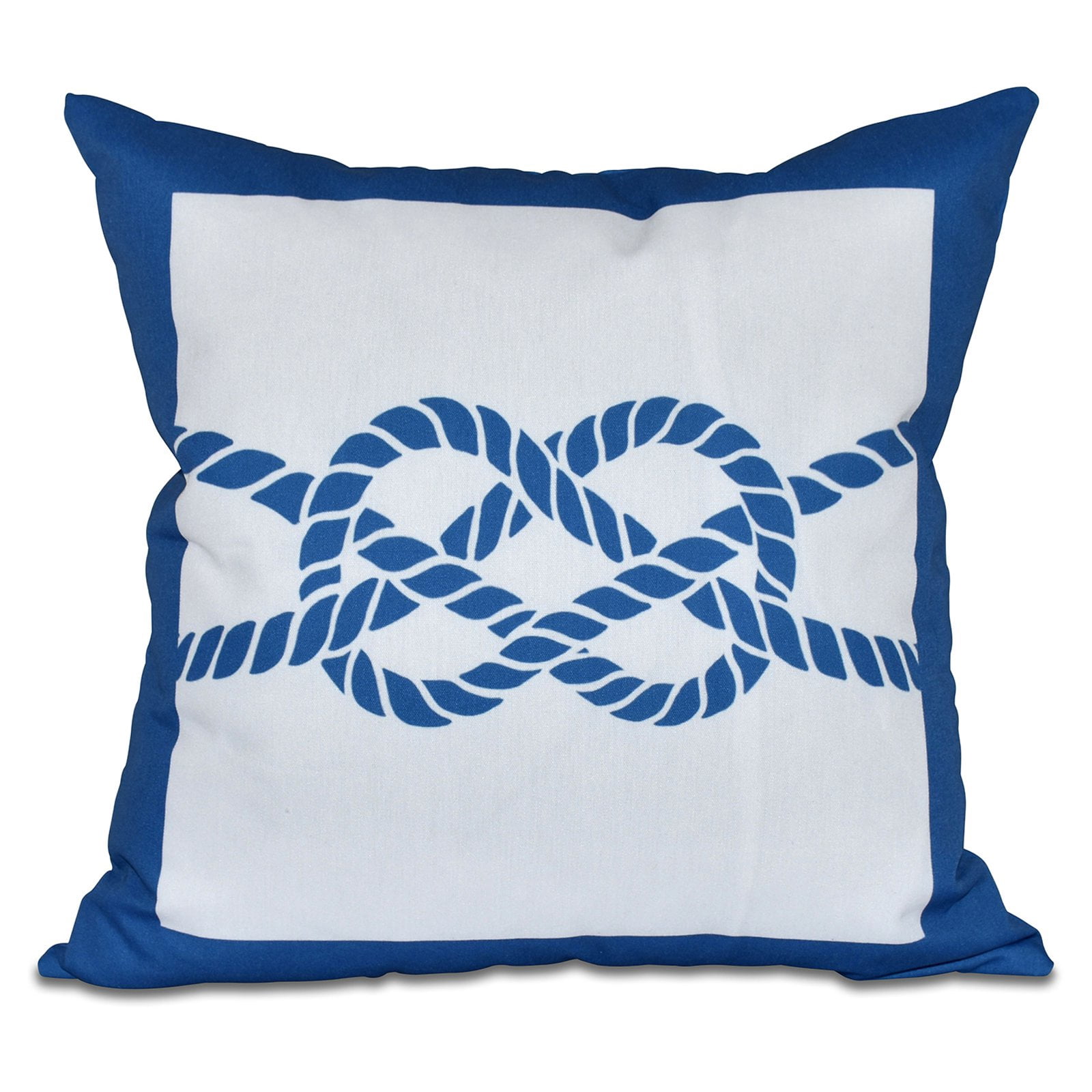 Simply Daisy 16" x 16" Nautical Knot Geometric Print Pillow