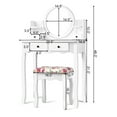 thumbnail image 3 of Topbuy Vanity Table Set w/Detachable Mirror & Stool, 3 of 9