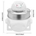 thumbnail image 2 of Air Fryer 17L/17.96Qt Turbo Air Fryer Oven Convection Cooker Oil-less Infrared 360° Viewable with Expansion Ring & Recipe Book, 2 of 9