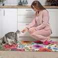 thumbnail image 3 of Pioneer Flower Floral Print Pattern Kitchen Rugs Sets Of 2,Anti Fatigue Kitchen Mat Rugs Non Slip Washable,Decorative Kitchen Floor Mats for Kitchen,Sink,Laundry,17"x30"+17"x47", 3 of 7