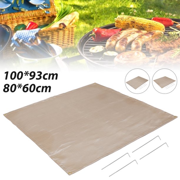 HOTBEST Fireproof Pad Fire Pit Mat, BBQ Deck Protector, Square Fire Heat Shield Grill Mat, Grass Lawn Deck Patio Protection - Walmart.com