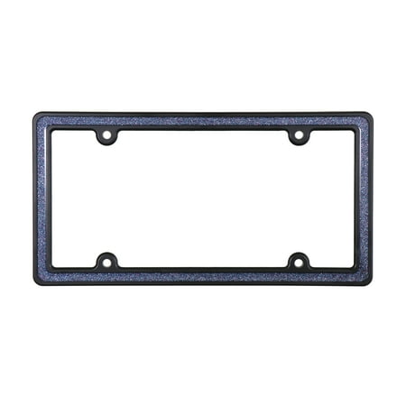 Auto Drive Purple Galaxy Glitter Metal License Plate Frame, 92904W